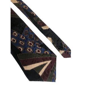 Oscar De La Renta Couture Collection Silk Tie Geometric Mens Necktie Office Gift